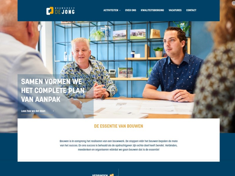 Homepage Bouwgroep DE Jong
