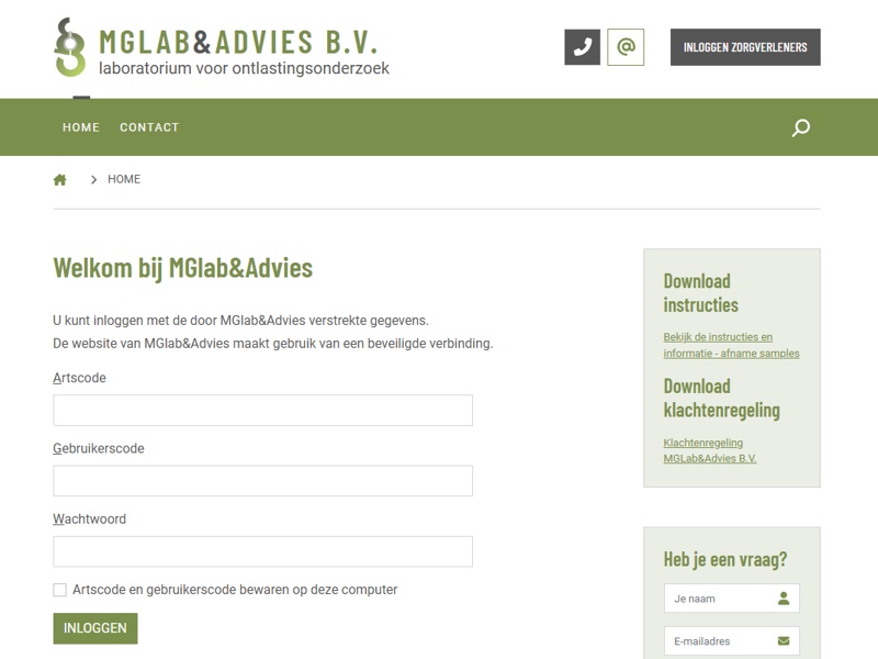 Beheeromgeving voor de zorgverleners