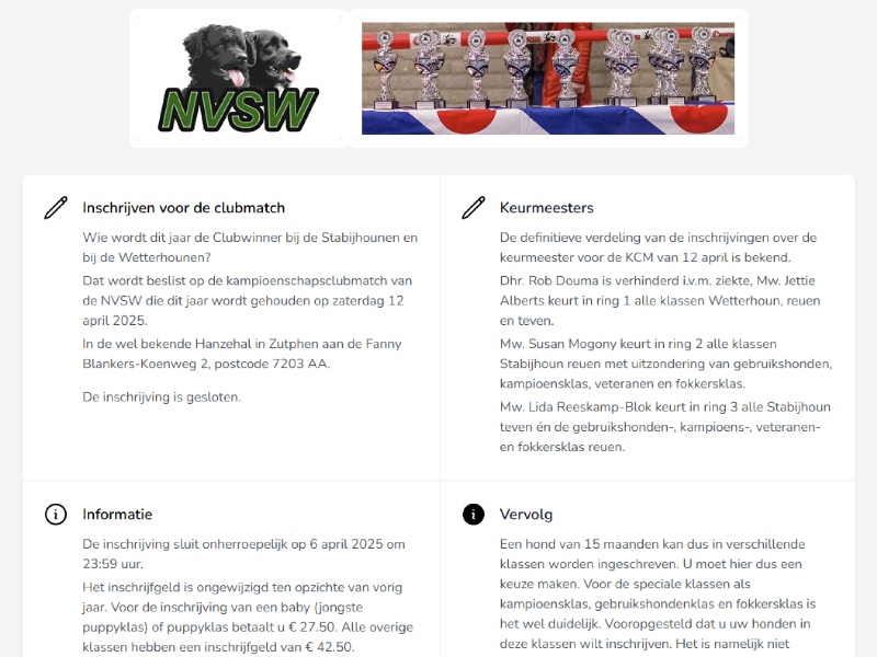 Clubmatch systeem van de NVSW